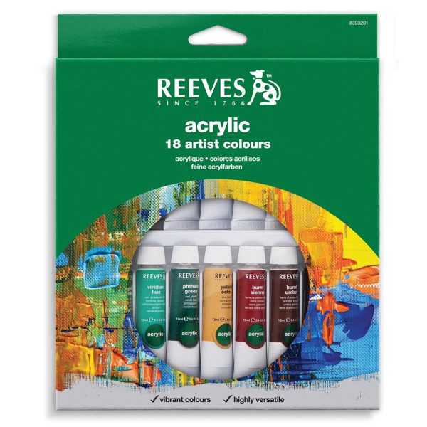 Reeves-18X10ML-ACRYLIC