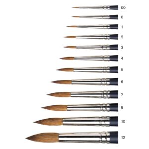 Winsor & Newton Sobolie štetce – guľaté, krátka rukoväť