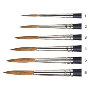 Winsor & Newton Sobolie štetce – tenké dlhé, krátka rukoväť