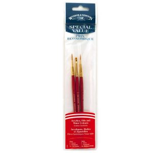 Winsor & Newton súprava štetcov zlaté (syntetika)